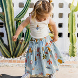 BY THE SEA MIDI SKIRT