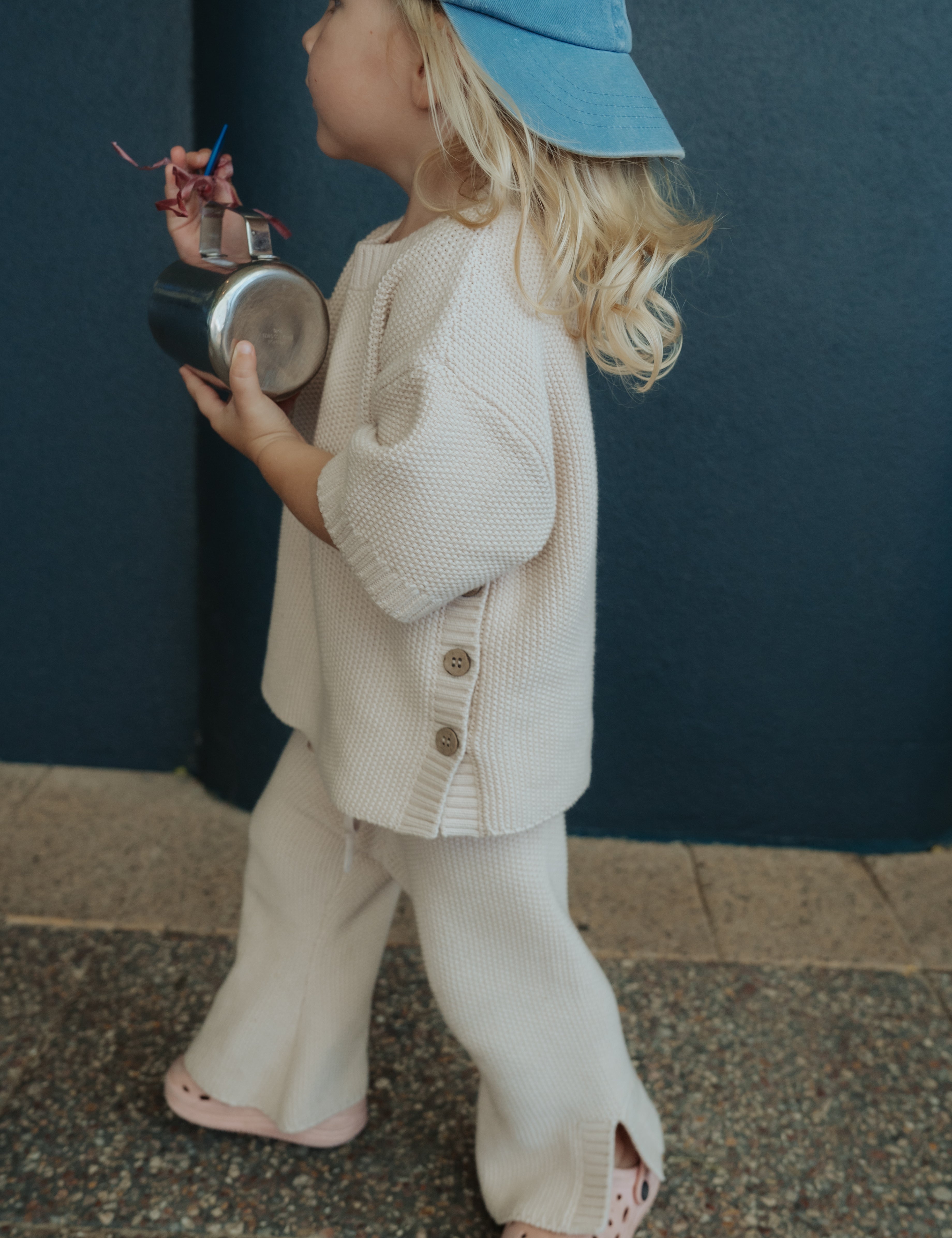 ECHO KNIT MINI TOP BONE - OLAS SUPPLY CO.