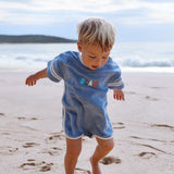 CAPE ROMPER SERENITY BLUE