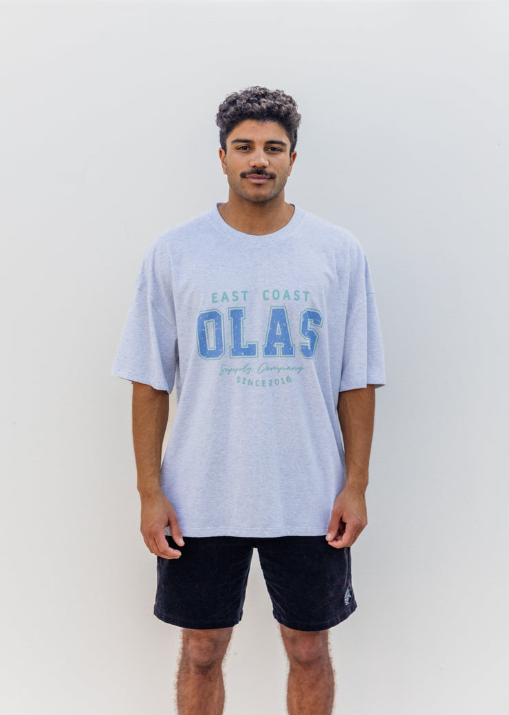 EAST COAST GREY & PURPLE  BOX TEE