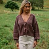 LADDER CARDI FUDGE