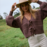 LADDER CARDI FUDGE