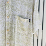 LEOPARD BUTTON UP MINT
