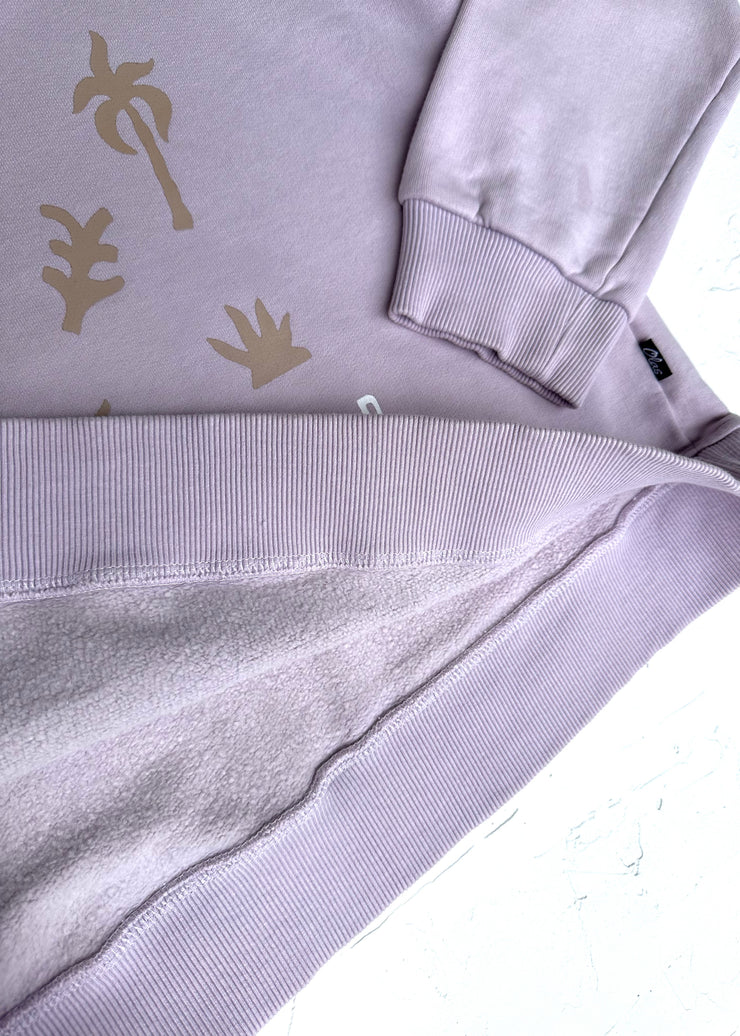 TROPICAL CREW NECK LILAC