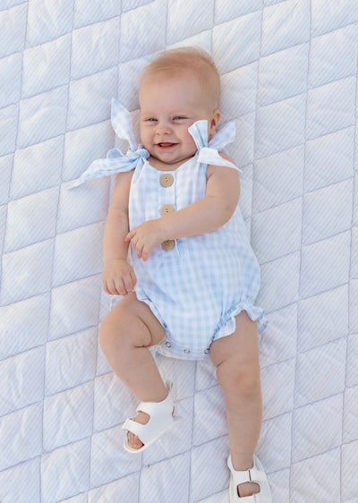 TILLY ROMPER AQUA CHECK