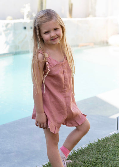 SANDY MINI PLAYSUIT PINK CLAY