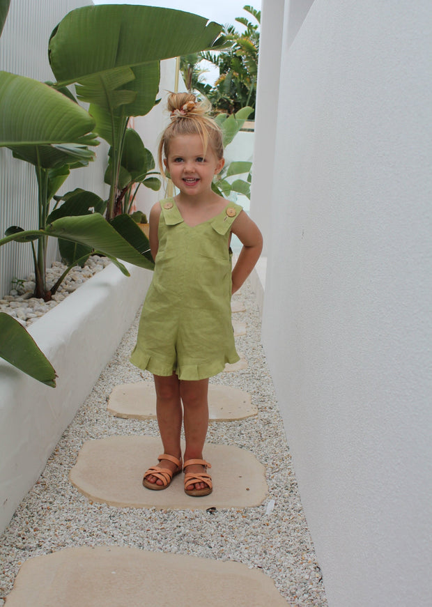 SANDY MINI PLAYSUIT LIME