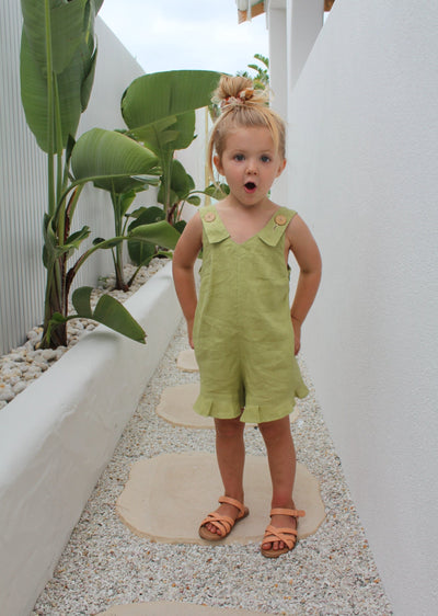 SANDY MINI PLAYSUIT LIME