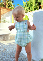 SAILOR ROMPER GREEN CHECK