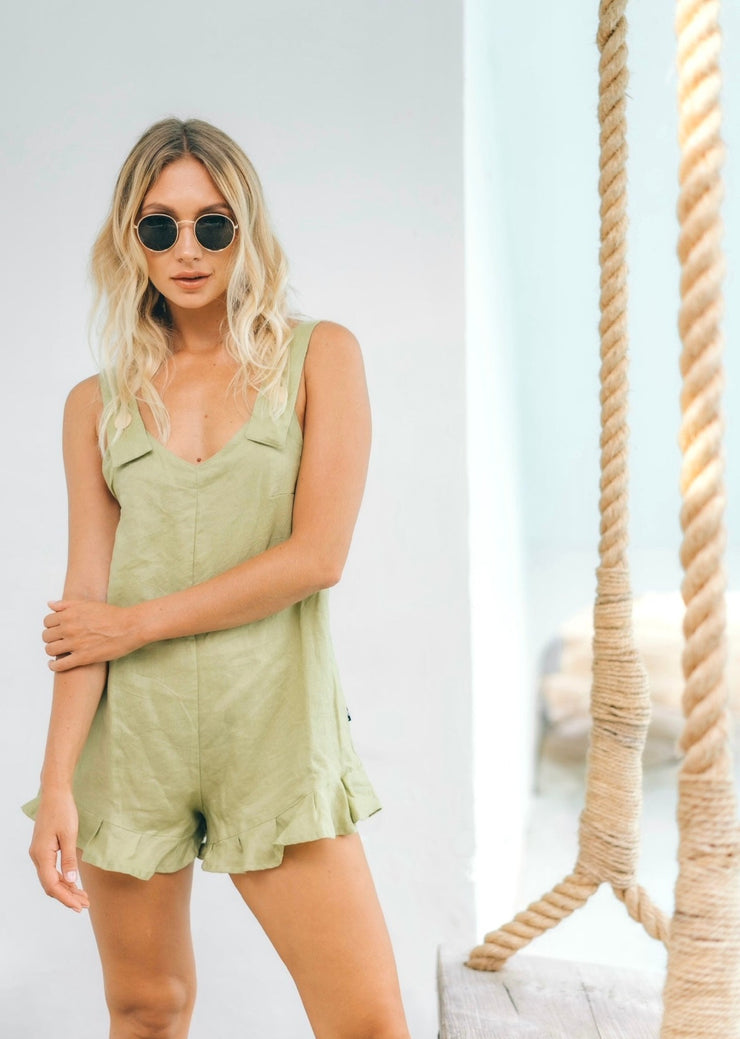 SANDY PLAYSUIT LIME